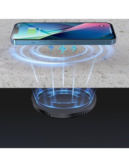 10W po stalviršis indukcinis įkroviklis + EU pakrovėjas su maitinimo laidu juodas