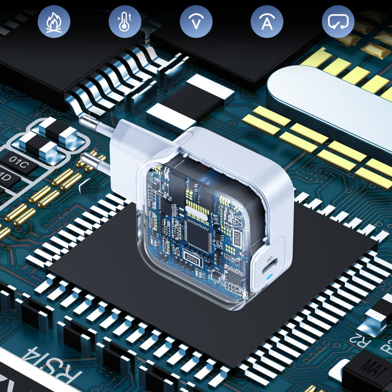 Greitas įkroviklis PD8007 PPS 45W baltas