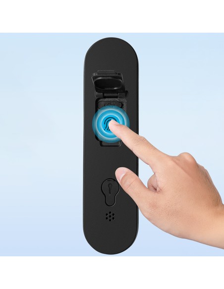 
Išmanioji dviračio spyna su pirštų atspaudų skaitytuvu ir „Bluetooth“ – juoda
