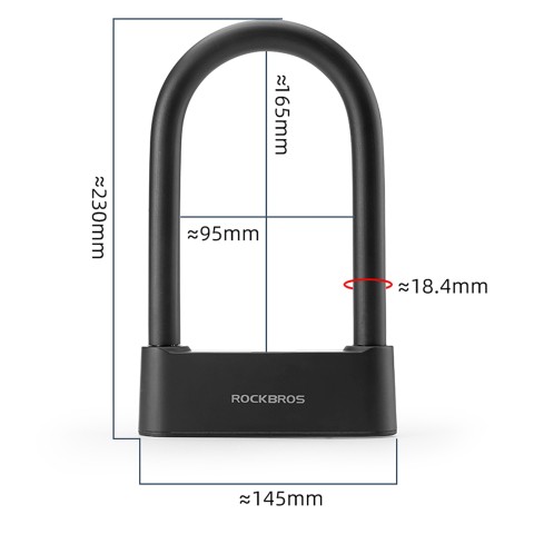 
Išmanioji dviračio spyna su pirštų atspaudų skaitytuvu ir „Bluetooth“ – juoda
