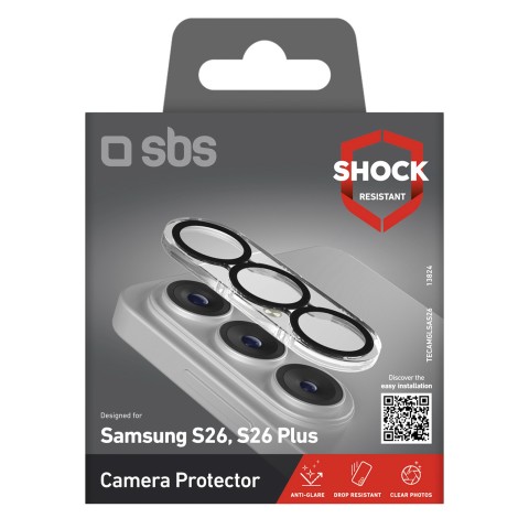 
Apsauginis galinio fotoaparato stiklas, skirtas „Samsung Galaxy S26/ S26 Plus“ su juodu rėmeliu
