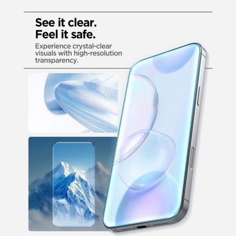 
Grūdintas stiklas iPhone 17 su Glas.tR AlignMaster Slim aplikatoriumi - 3 vnt.
