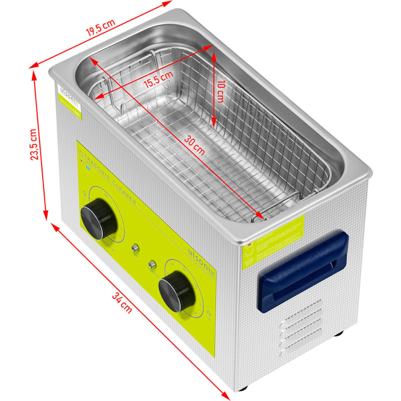 Skalbyklė ultragarsinis vonios valytuvas 4,5 l 120 W