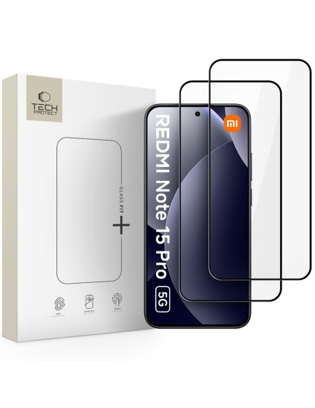 
Grūdintas stiklas Xiaomi Redmi Note 15 Pro 5G Glass Fit+ juodas - 2 vnt.
