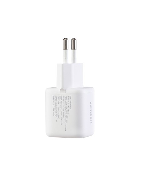 
33 W USB-A USB-C sieninis įkroviklis su 60 W USB-C–USB-C 1 m laidu – baltas
