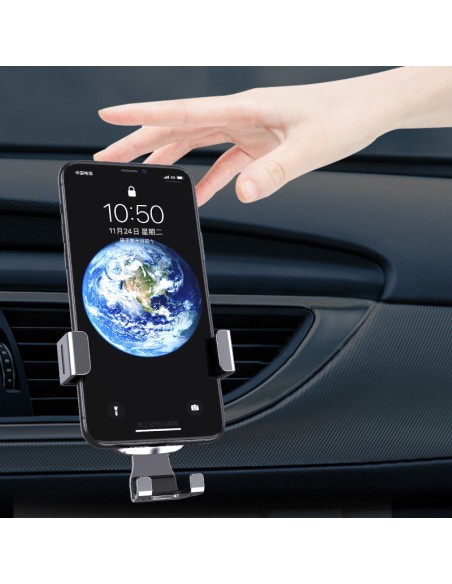 Gravitacinis išmaniojo telefono automobilinis laikiklis oro angai juodas Gravitacinis išmaniojo telefono automobilinis laikiklis oro angai juodas