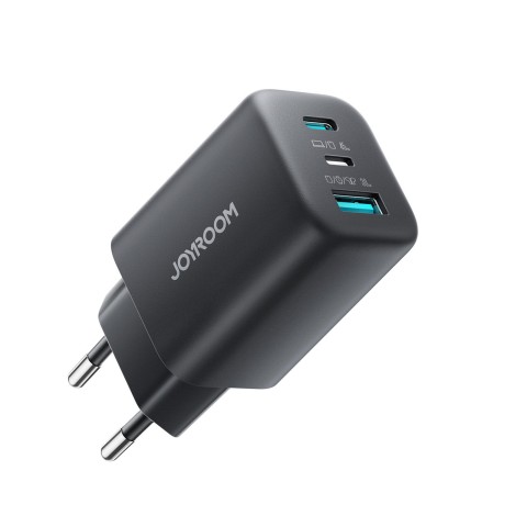 
USB-C iPhone Lightning USB-A GaN 45W sieninis įkroviklis – juodas
