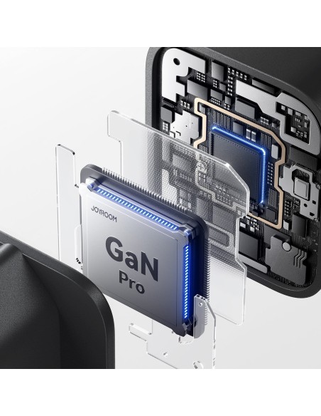 
USB-C iPhone Lightning USB-A GaN 45W sieninis įkroviklis – juodas
