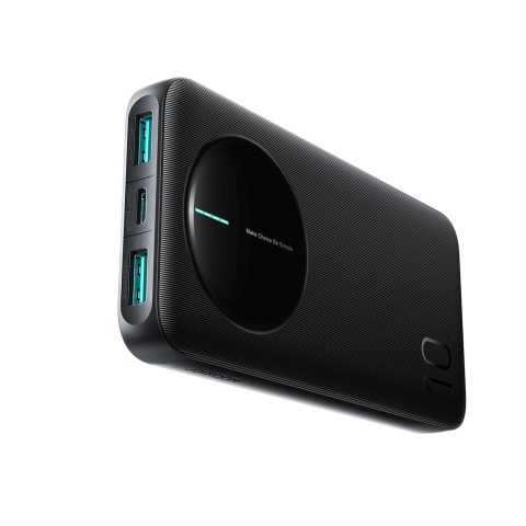 
Išorinė baterija 10000mAh 22.5W USB-A USB-C su skaitmeniniu ekranu - juoda
