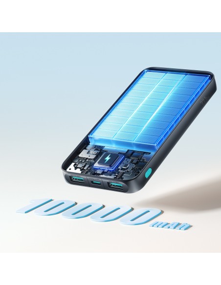 
Išorinė baterija 10000mAh 22.5W USB-A USB-C su skaitmeniniu ekranu - juoda
