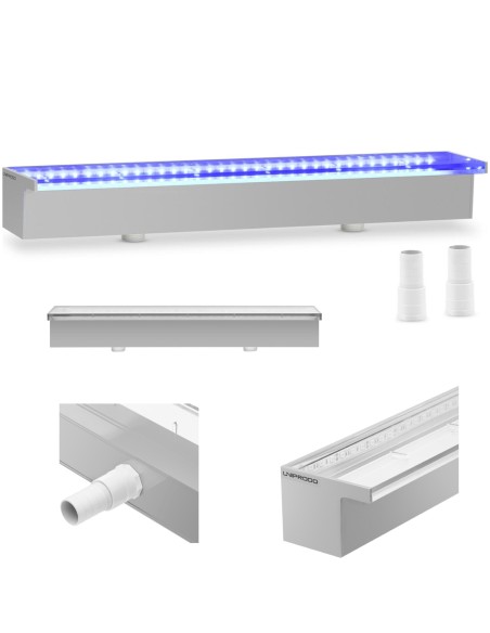 Krioklio snapelio sienelės kaskados sodo tvenkiniui LED 60 cm, srautas 30 mm Krioklio snapelio sienelės kaskados sodo tvenkiniui LED 60 cm, srautas 30 mm