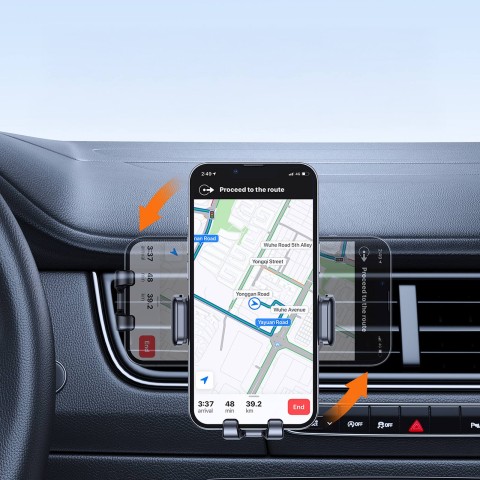 
Automobilinis telefono laikiklis oro išleidimo angai - juodas
