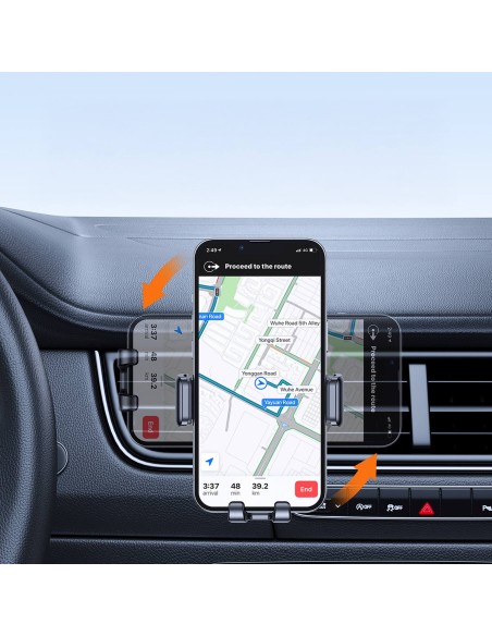 
Automobilinis telefono laikiklis oro išleidimo angai - juodas
