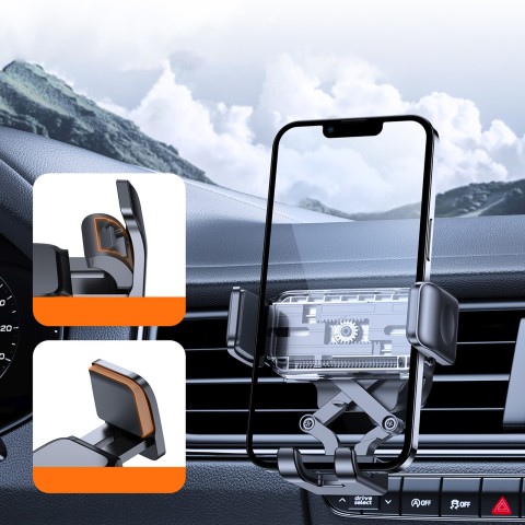 
Automobilinis telefono laikiklis oro išleidimo angai - juodas
