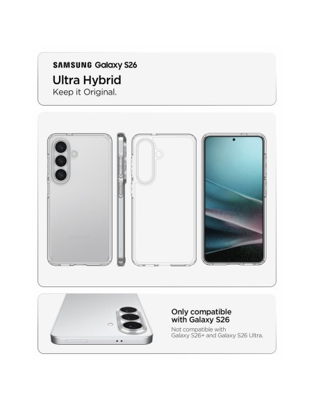 
„Samsung Galaxy S26 Ultra Hybrid“ dėklas – skaidrus
