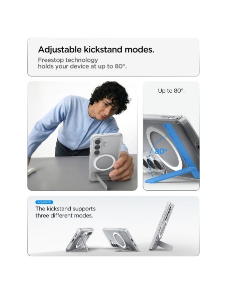 
„Samsung Galaxy S26+ Ultra Hybrid S MagSafe“ dėklas – permatomas baltas
