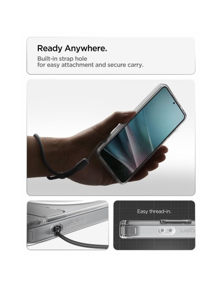 
„Samsung Galaxy S26+ Ultra Hybrid S MagSafe“ dėklas – permatomas baltas
