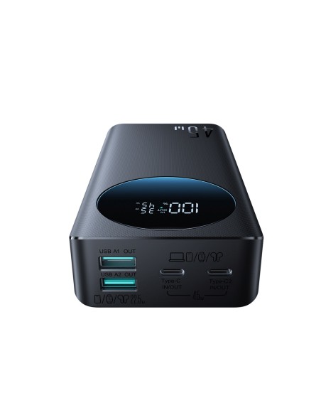 
20000 mAh USB-A USB-C su skaitmeniniu ekranu 45W – juoda

