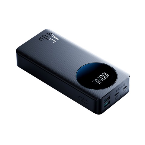 
20000 mAh USB-A USB-C su skaitmeniniu ekranu 45W – juoda
