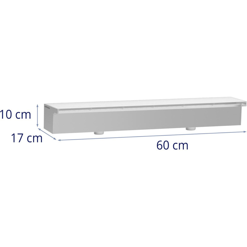 Krioklio snapelio sienelės kaskados sodo tvenkiniui LED 60 cm, srautas 30 mm