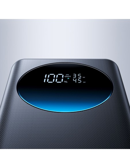 
20000 mAh USB-A USB-C su skaitmeniniu ekranu 45W – juoda
