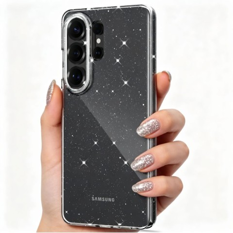 
„Samsung Galaxy S26 Ultra FlexAir“ dėklas – permatomas, blizgus
