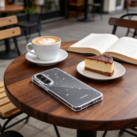 
„Samsung Galaxy S26 Ultra FlexAir“ dėklas – permatomas, blizgus
