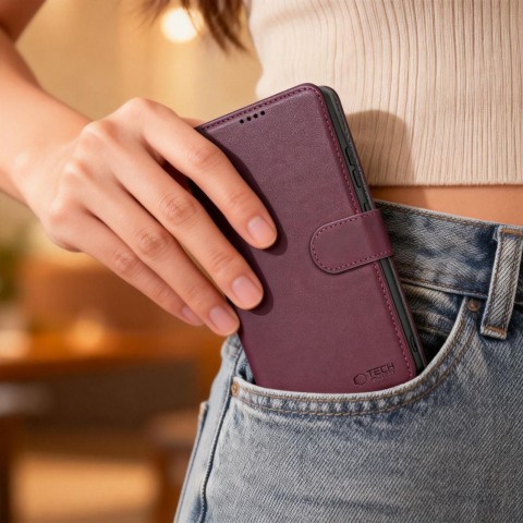 
„Samsung Galaxy S26“ piniginės dėklas – bordo spalvos
