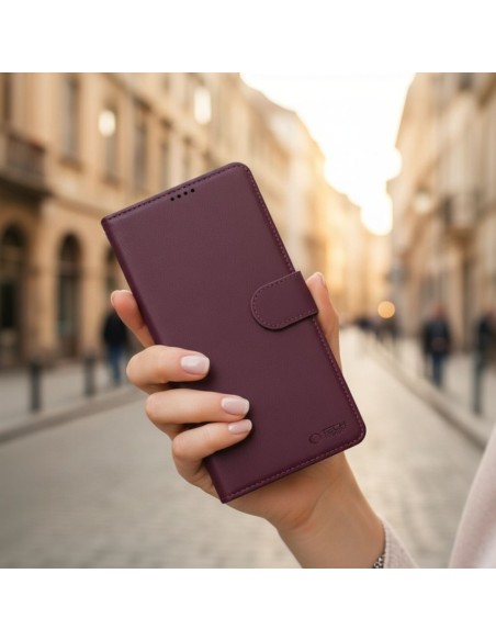 
„Samsung Galaxy S26“ piniginės dėklas – bordo spalvos
