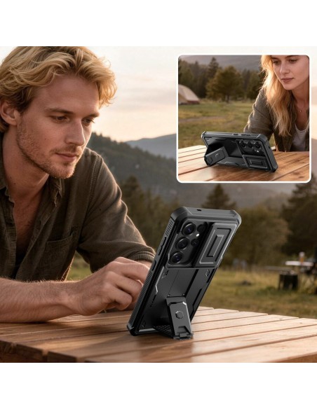 
„Samsung Galaxy S26 Ultra“ „Kevlar Cam+“ dėklas – juodas
