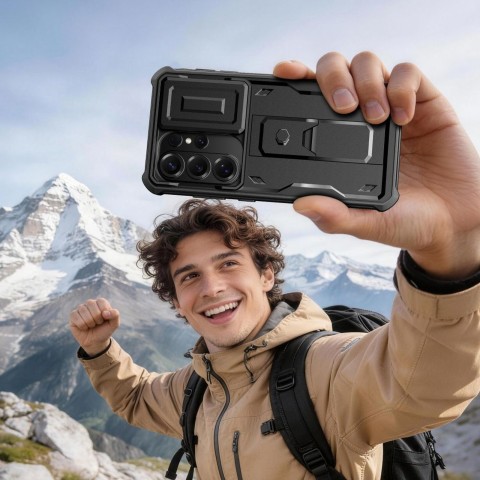 
„Samsung Galaxy S26 Ultra“ „Kevlar Cam+“ dėklas – juodas
