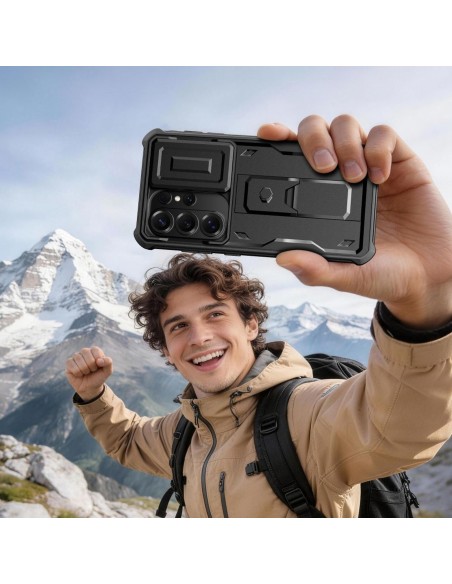 
„Samsung Galaxy S26 Ultra“ „Kevlar Cam+“ dėklas – juodas
