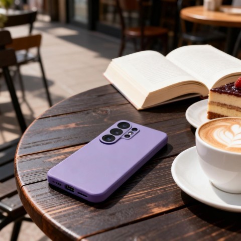 
„Samsung Galaxy S26 Ultra“ išmanusis piniginės dėklas – violetinis
