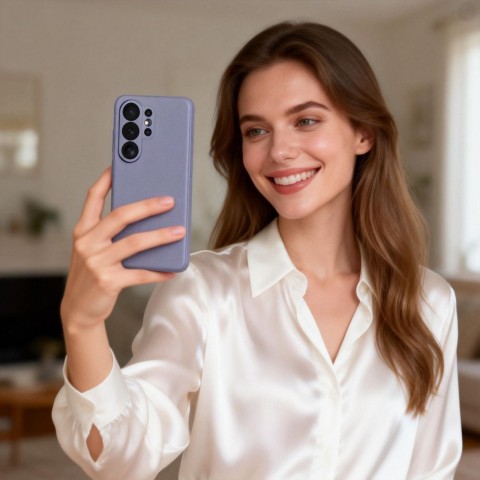 
„Samsung Galaxy S26 Ultra“ išmanusis piniginės dėklas – violetinis
