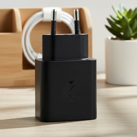 
„Samsung EP-P2900TBE“ 25 W belaidis įkroviklis su 45 W adapteriu – pilkas
