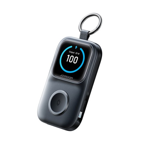 
5000 mAh išorinė baterija su 5 W belaidžiu įkrovimu laikrodžiams – juoda
