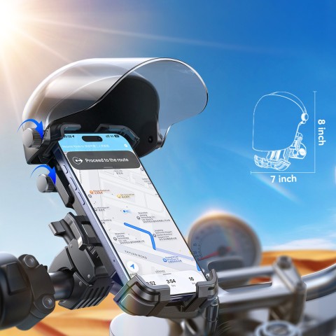 
Automatinis dviračių laikiklis su skydeliu nuo saulės – juodas

