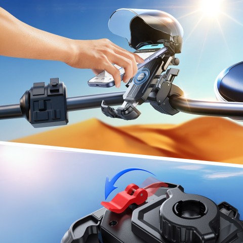
Automatinis dviračių laikiklis su skydeliu nuo saulės – juodas
