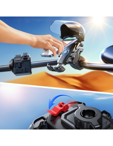 
Automatinis dviračių laikiklis su skydeliu nuo saulės – juodas
