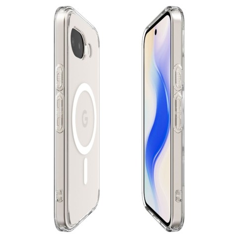 
„Google Pixel 10A Ultra Hybrid MagSafe“ dėklas – permatomas baltas
