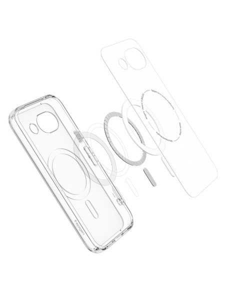 
„Google Pixel 10A Ultra Hybrid MagSafe“ dėklas – permatomas baltas

