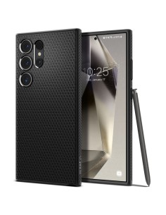 
„Samsung Galaxy S24 Ultra Liquid Air“ dėklas – matinės juodos spalvos
