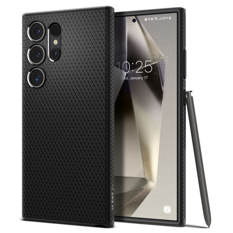 
„Samsung Galaxy S24 Ultra Liquid Air“ dėklas – matinės juodos spalvos
