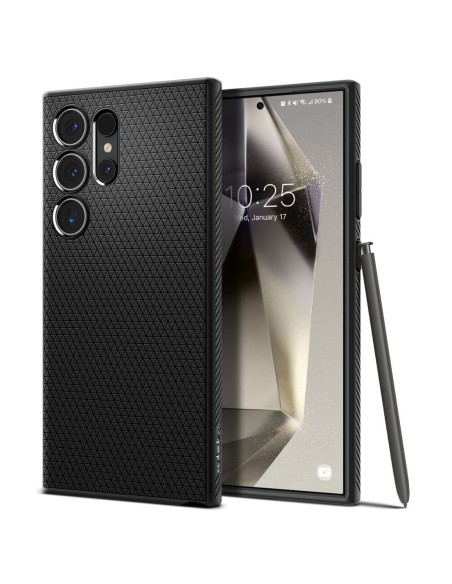 
„Samsung Galaxy S24 Ultra Liquid Air“ dėklas – matinės juodos spalvos
