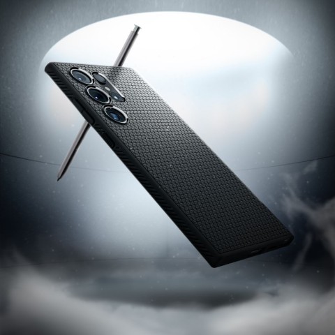 
„Samsung Galaxy S24 Ultra Liquid Air“ dėklas – matinės juodos spalvos
