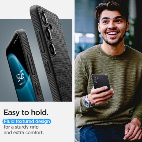 
„Samsung Galaxy S24 Liquid Air“ dėklas – matinės juodos spalvos
