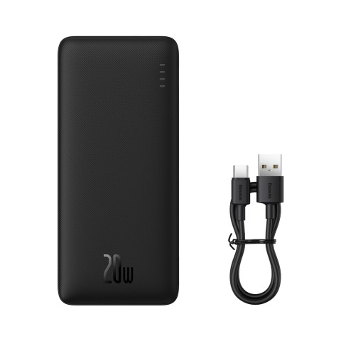 
Nešiojamoji baterija 20W 30000mAh USB-A USB-C AirPow greito įkrovimo su 30 cm USB-C laidu - juoda
