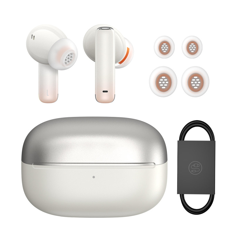Storm 1 Bluetooth 5.2 TWS į ausis įdedamos belaidės ausinės su ANC/ENC baltos spalvos
