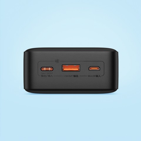 
Nešiojamoji baterija 20W 30000mAh USB-A USB-C AirPow greito įkrovimo su 30 cm USB-C laidu - juoda

