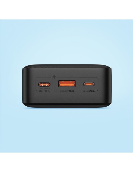 
Nešiojamoji baterija 20W 30000mAh USB-A USB-C AirPow greito įkrovimo su 30 cm USB-C laidu - juoda
